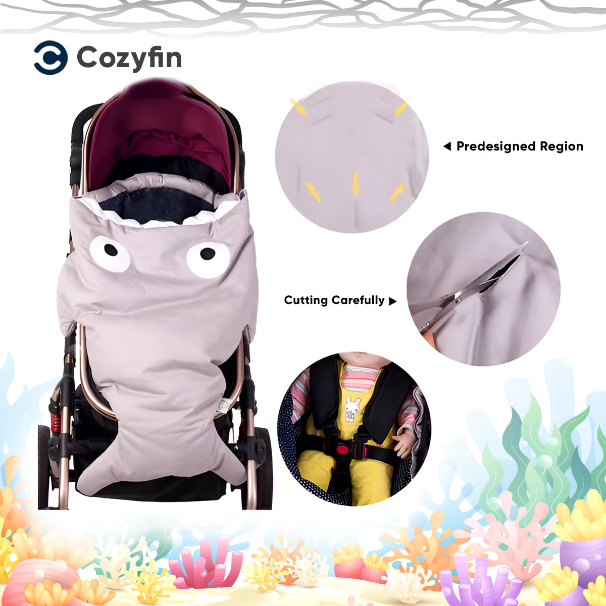 Cozyfin Baby Shark Sleeping Bags